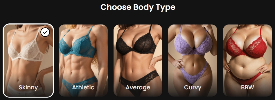 Candy AI- Body Customisation Section