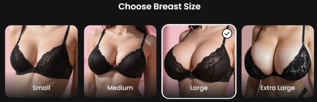 Candy AI -Breast Sizes Range Section