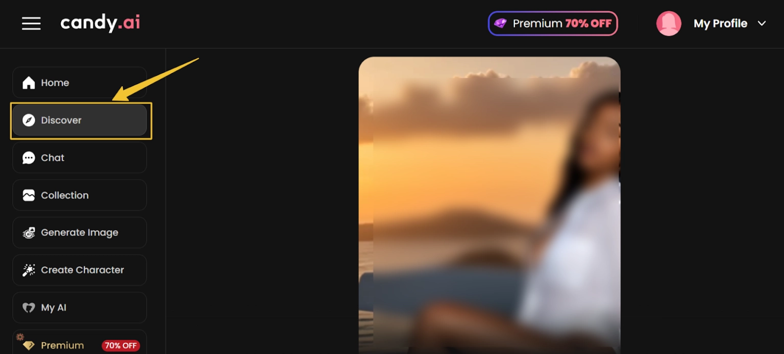 Candy AI Discover Feature