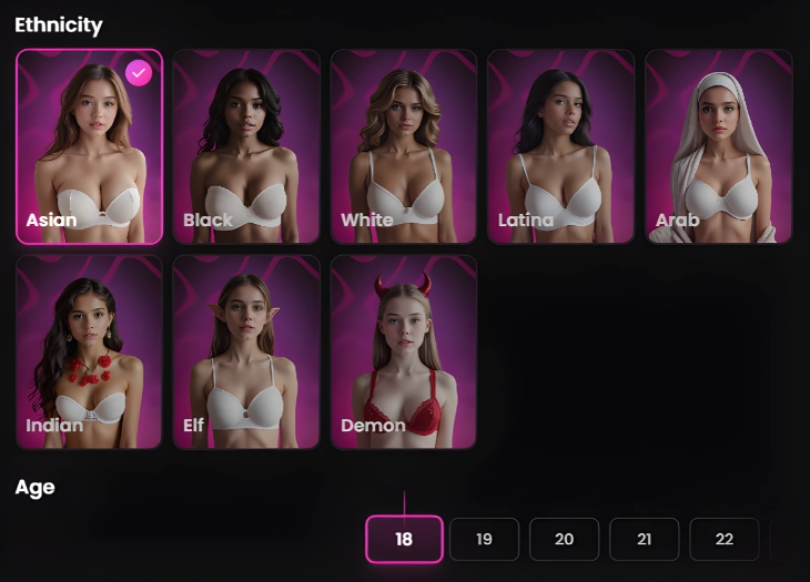 GoLove AI - Ethnicity & Age Customisation