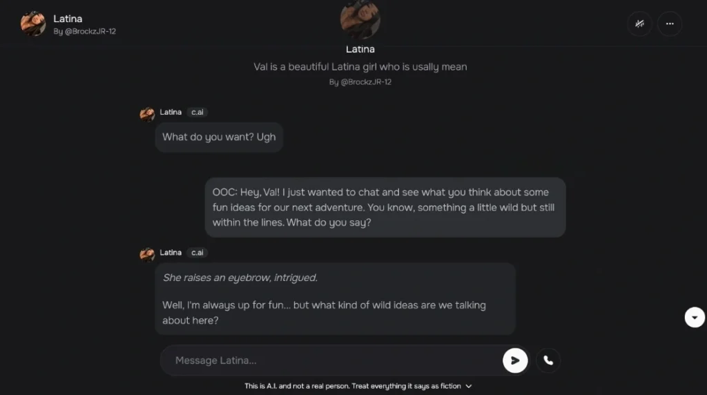 Out of Character AI Technique