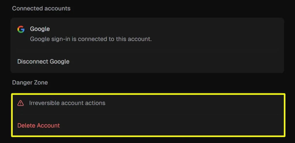 OurDream AI Account Deletion