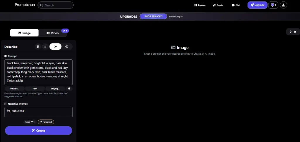 Promptchan AI Image generator
