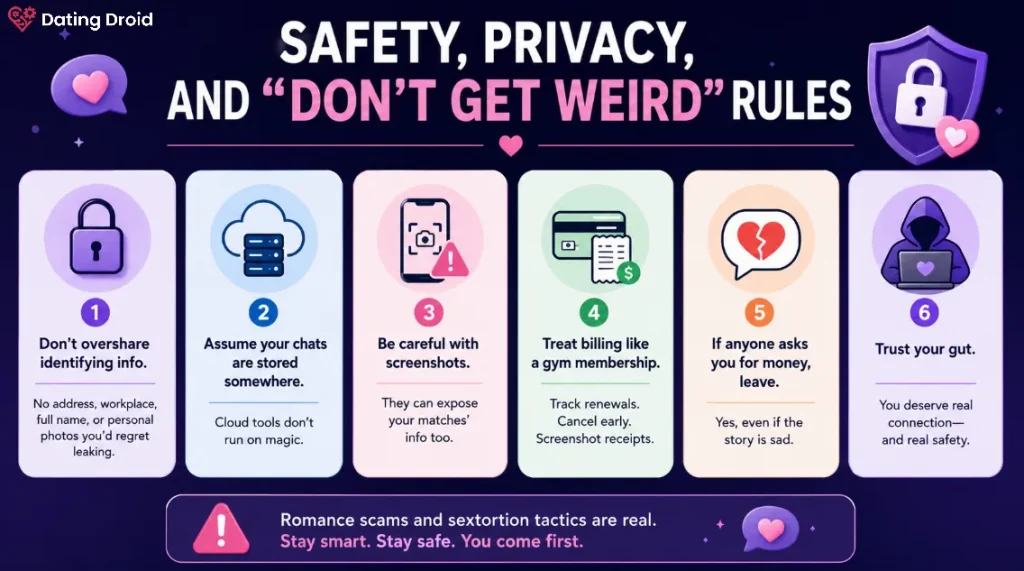 Safety and Privacy rules for AI boyfriend apps