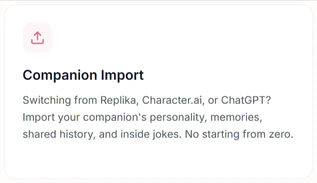 Kissable AI Companion Import