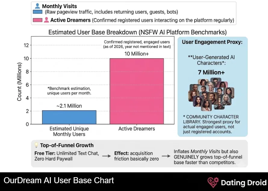 OurDream AI User Base Chart