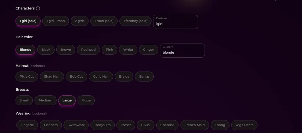 Seduced AI Character Creation