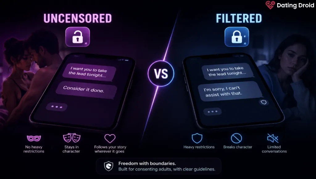 Uncensored vs Filtered AI Chat