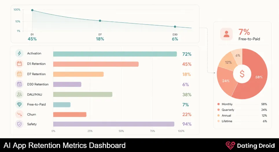 AI App Retention Metrics Dashboard
