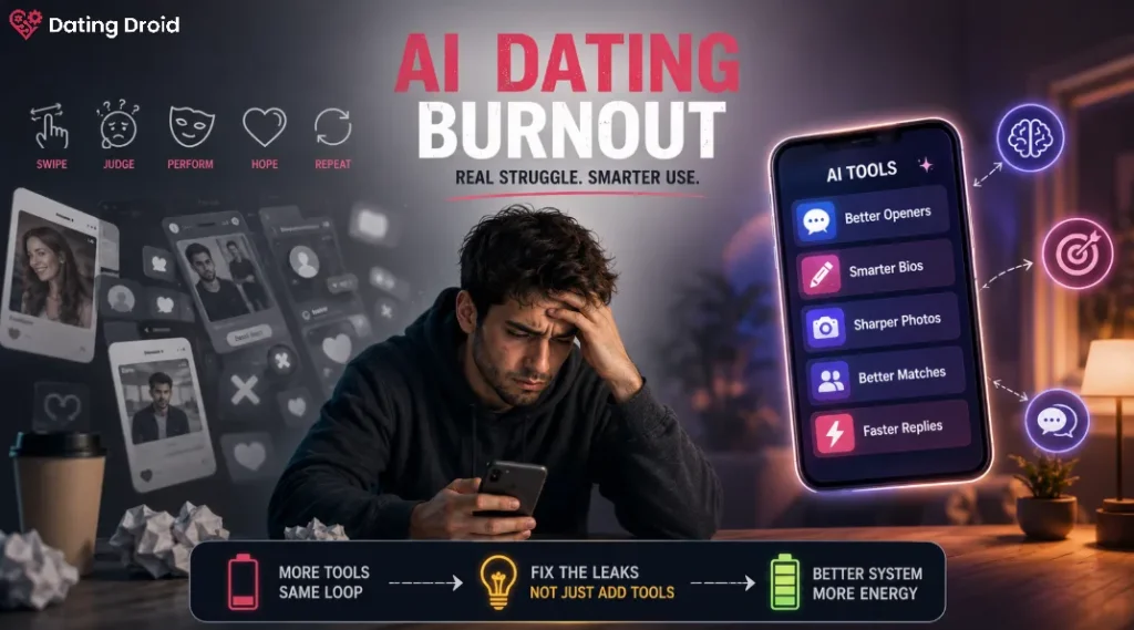 AI Dating Burnout Concept