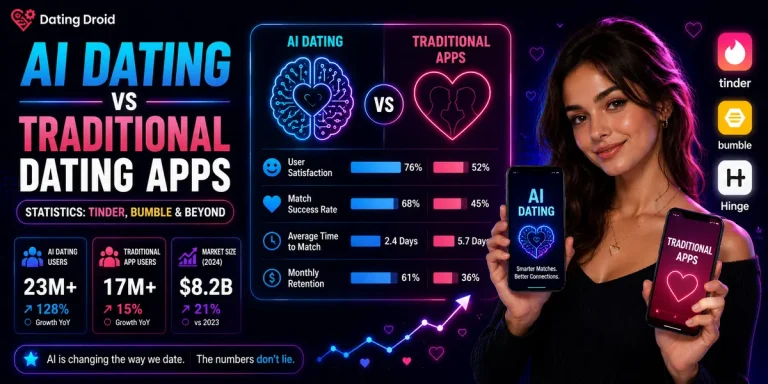 AI Dating vs Traditional Dating App Statistics