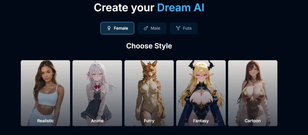 DarLink AI Character Creation Styles