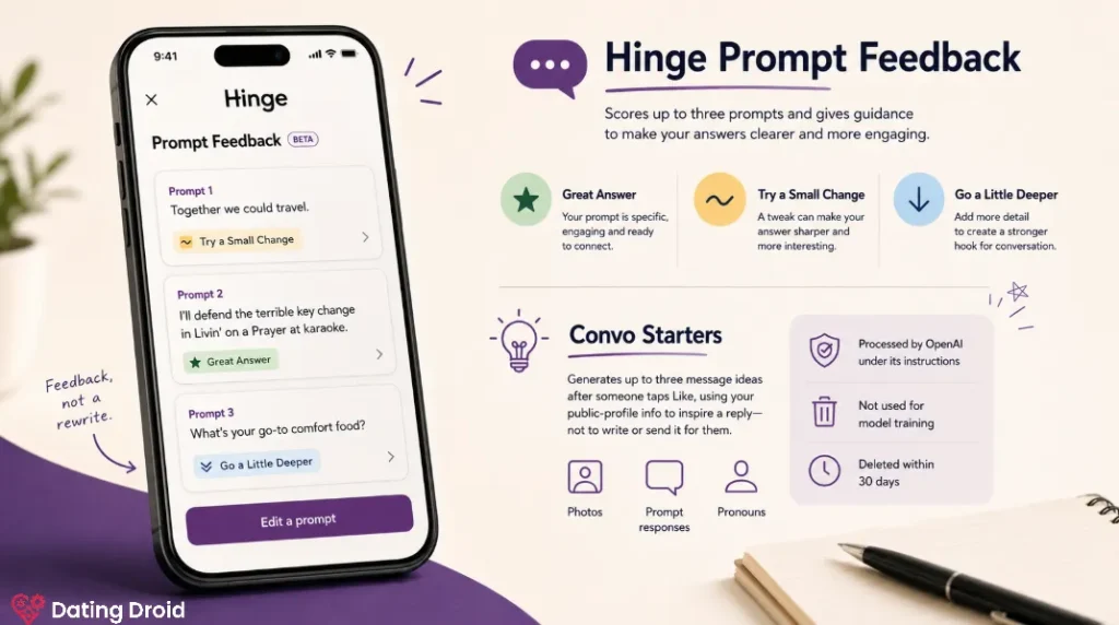 Hinge Prompt Feedback Feature