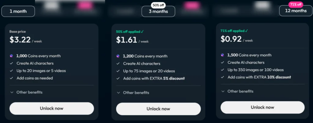 JOI AI Pricing