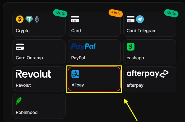 NudeAI.fun - Alipay Pyment Method
