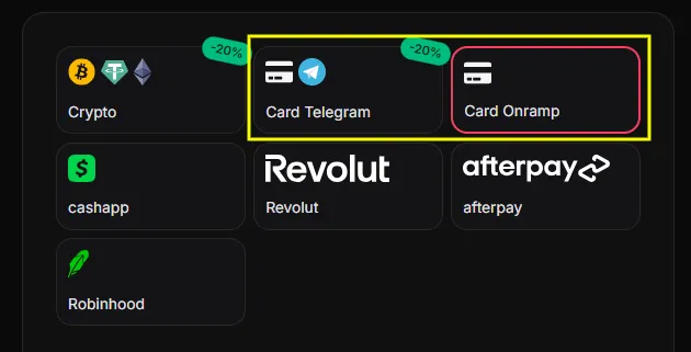 NudeAI.fun - Card Telegram and Card Onramp