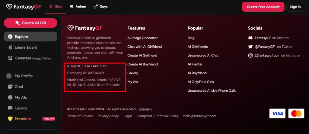 Official FantasyGF Developer Details