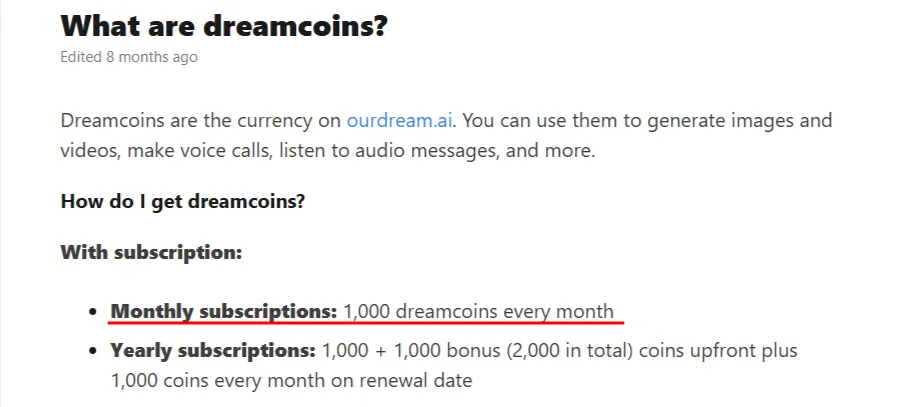 Ourdream AI Dreamcoins