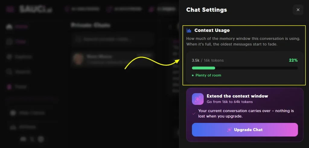 Sauci AI Context Window