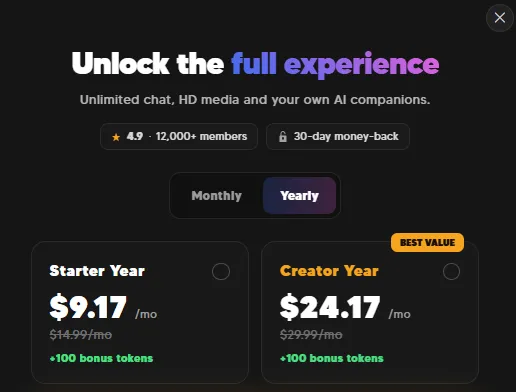 Sauci AI Yearly Pricing Plan