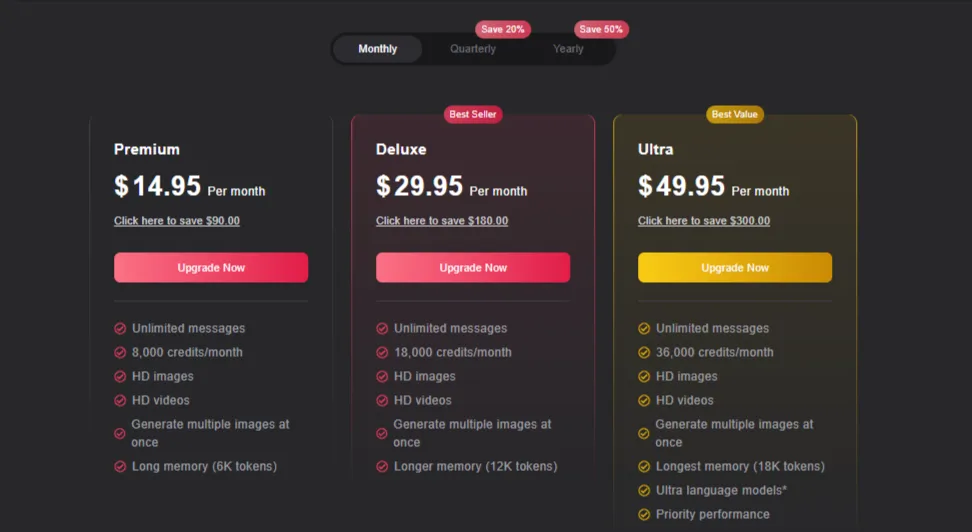 XChar AI Pricing Plan