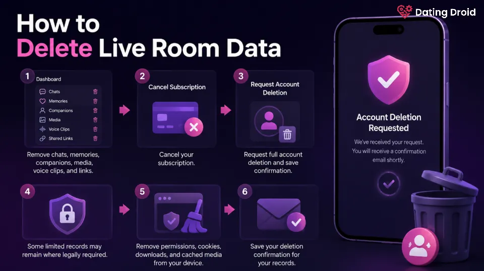 Delete live Room Data - Steps