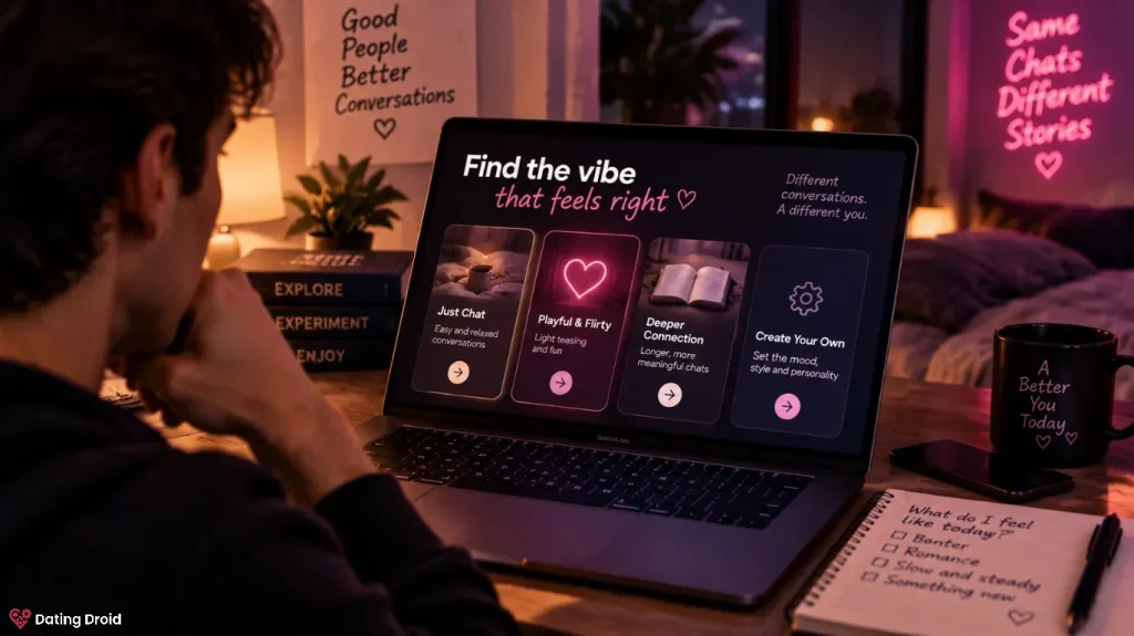 AI boyfriend conversation styles and chat preferences selection