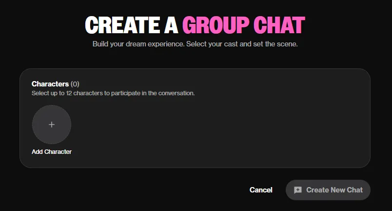 Create a Group Chat on Ourdream AI