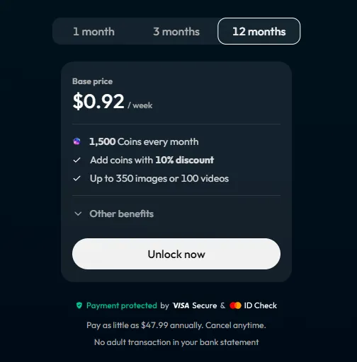 Joi AI - Annual Pricing Plan