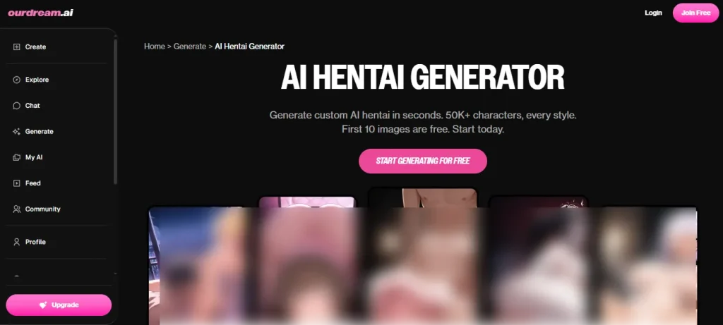 Ourdream AI - AI Hentai Generator