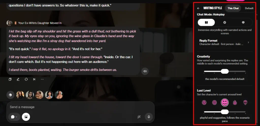 Ourdream AI - Group Chat Writing Style