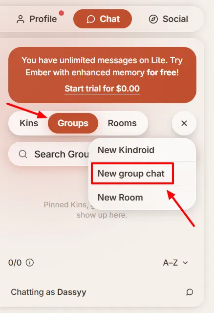 kindroid AI - Group Chat