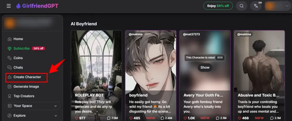 BoyfriendGPT AI Character Creation Feature