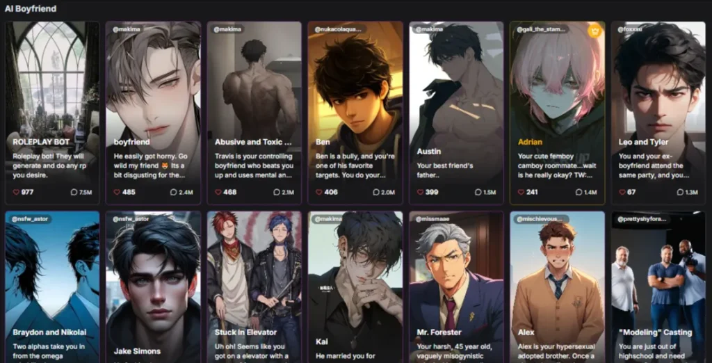 BoyfriendGPT Character Library