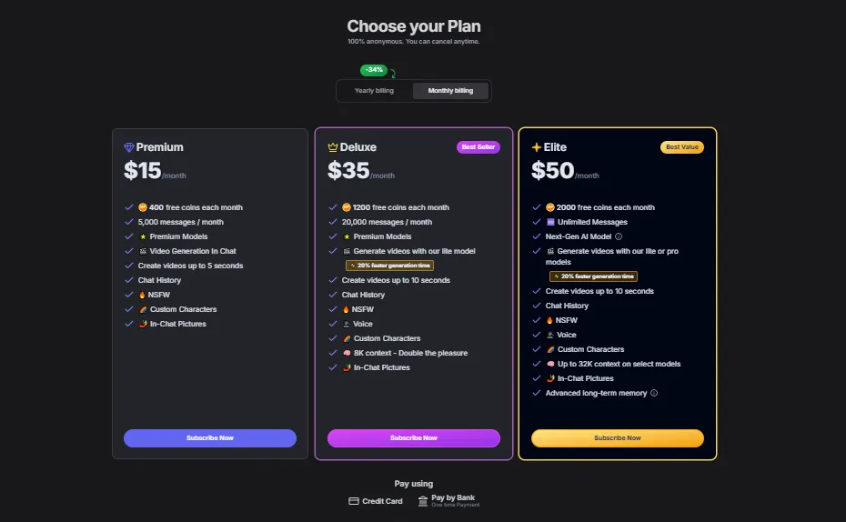 BoyfriendGPT Pricing Plan
