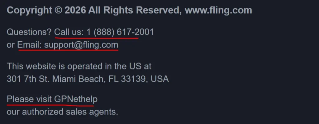 Fling - Contact Support