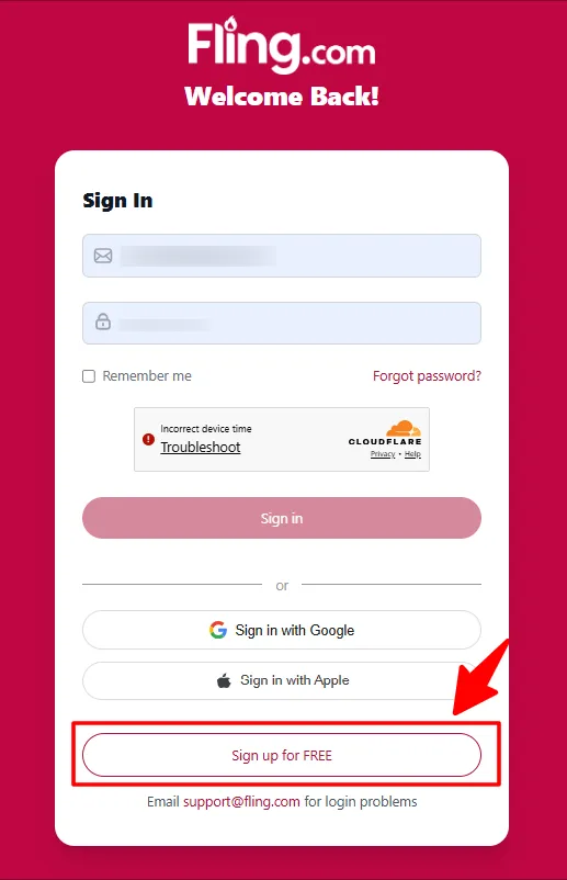 Fling - Sign Up for Free