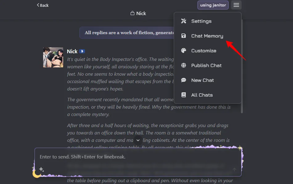 Janitor AI - Chat Memory